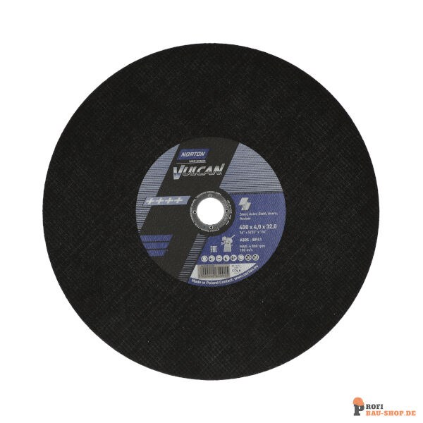 nortonschleifmittel/NORTON_schleifmittel_66252925478 Norton VULCAN  Fixed cut off wheels 400x4x32mm 30 GRIT_122517